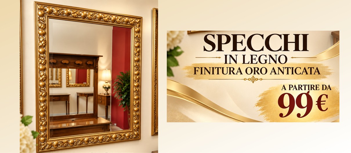 Specchi cornice legno in OFFERTA 